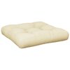 vidaXL Pernă de paleți, crem, 60x61,5x10 cm, material textil