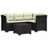 vidaXL Sofa de Grădină 4-Locuri cu Perne Aspect Ratan PP Antracit