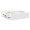 vidaXL Cadru pat cu sertare alb extralucios 140x200 cm, lemn prelucrat