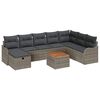 vidaXL Set de canapele pentru grădină 9 buc. Gri Rattan poli