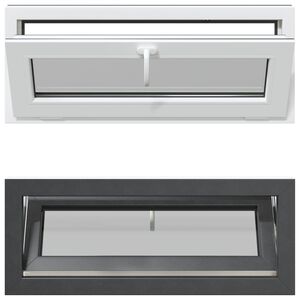 vidaXL Fereastră pentru subsol RISOR 110 x 40 cm PVC și Sticlă