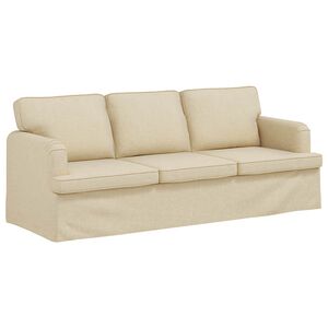 vidaXL Canapea Crem 201 x 80 x 85 cm țesătură