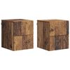 vidaXL Dulap de noapte suspendat 2 pcs Lemn vechi 34,5 x 33 x 40 cm