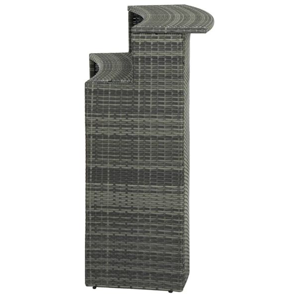 vidaXL Masă de bar de grădină, gri, 120x55x110 cm, poliratan