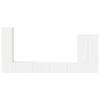 vidaXL Set Dulap pentru Televizor Montat pe Perete Pe perete 6 pcs Alb