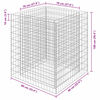 vidaXL Strat &icirc;nălțat gabion, 90 x 90 x 100 cm, oțel galvanizat
