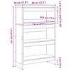 vidaXL Dulap pentru cărți Stejar artizanal 80 x 30 x 155 cm