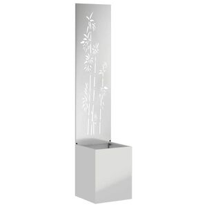 vidaXL Ecran de intimitate pentru grădină Floral Argintiu 32 x 140 cm