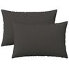 vidaXL Husă pentru pernă 2 pcs HEERLEN Gri &icirc;nchis 30 x 50 cm