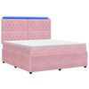 vidaXL Pat cu arcuri LED și saltea Roz 160 x 200 cm Catifea