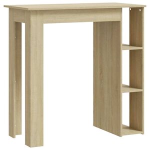 vidaXL Masă de bar cu raft, stejar Sonoma, 102x50x103,5 cm, PAL