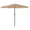 vidaXL Umbrelă soare de grădină cu st&acirc;lp din oțel, maro 388x388x248 cm