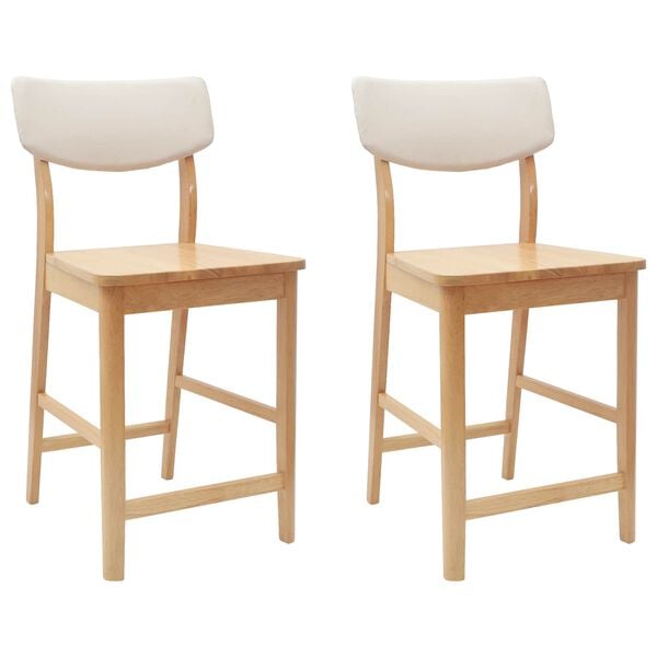 vidaXL Scaune de dining 2 pcs natural 48 x 49 x 95 cm