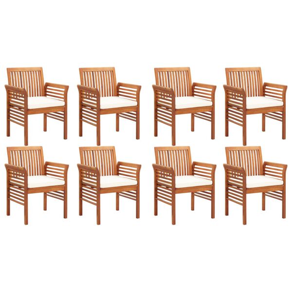 vidaXL Set mobilier de exterior cu perne 9 piese lemn masiv de acacia