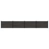 vidaXL Set de Gard 4 buc. 699 x 105 cm WPC și Aluminiu Negru