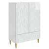 vidaXL Bufet Alb foarte lucios 66 x 34,5 x 95 cm Lemn prelucrat
