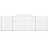 vidaXL Coșuri gabion arcuite 7 buc. 400x30x120/140 cm fier galvanizat