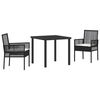 vidaXL Set de masă pentru grădină cu pernă 5 pcs Gri deschis poliratan
