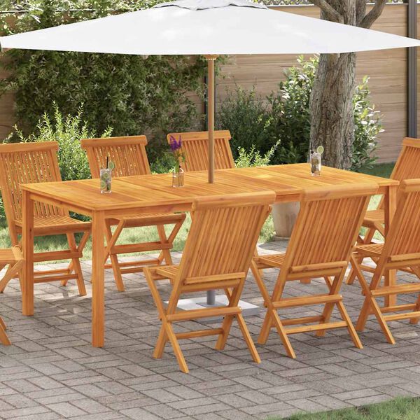 vidaXL Masă de grădină, 200x100x74 cm, lemn masiv de acacia