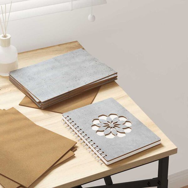 vidaXL Panouri de decor 12 pcs Gri din beton 21 x 30 x 0,27 cm