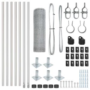 vidaXL St&acirc;lp de gard. Argintiu