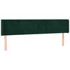 vidaXL Tăblie de pat cu aripioare verde &icirc;nchis 183x16x78/88 cm catifea