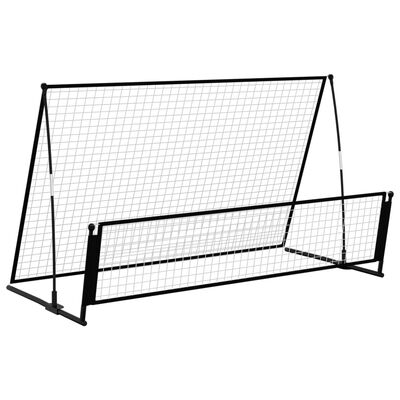 vidaXL Poartă de fotbal de ricoșeu 2-în-1, 202x104x120 cm, oțel