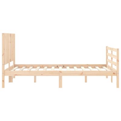 vidaXL Cadru de pat cu tăblie, 120x200 cm, lemn masiv