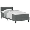 vidaXL Pat cu arcuri cu pernă Manual Gri &icirc;nchis 190 x 90 cm țesătură