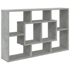 vidaXL Raft de perete, gri beton, 85x16x52,5 cm, lemn prelucrat
