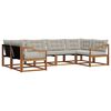 vidaXL Set de canapele de exterior 6 buc. Gri natural și deschis