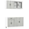 vidaXL Set de dulapuri de bucătărie 4 piese &bdquo;Lucca&rdquo; lemn Sonoma gri