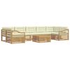 vidaXL Set de canapele de exterior 8 buc. Alb și crem