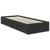 vidaXL Pat cu storage cu headboard Negru 75 x 190 cm Lemn compozit