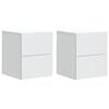 vidaXL Dulap de noapte suspendat 2 buc. Alb 33 x 34,5 x 40 cm