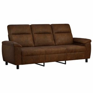 vidaXL Canapea Maro 214 x 90 x 95 cm Piele Suedată Sintetică