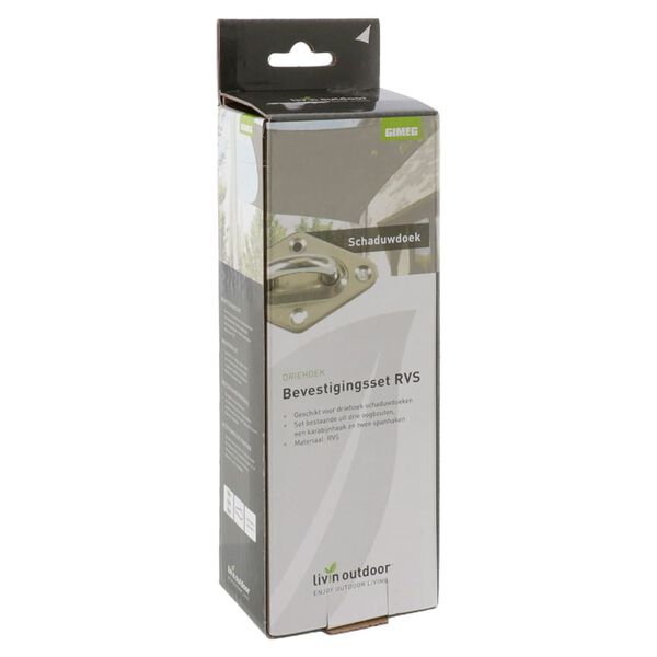 Livin'outdoor Elemente fixare parasolar p&acirc;nză triunghi oțel inoxidabil