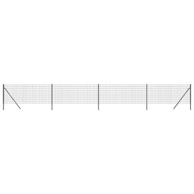 vidaXL Gard plasă de sârmă, antracit, 0,8x10 m, oțel galvanizat
