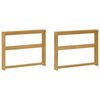 vidaXL Modul Cotieră 2 pcs Alb 78,5 x 10 x 61 cm Lemn Solid de Acacia