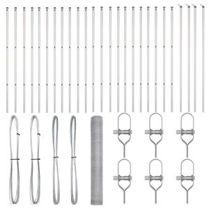 vidaXL St&acirc;lp de gard. Argintiu