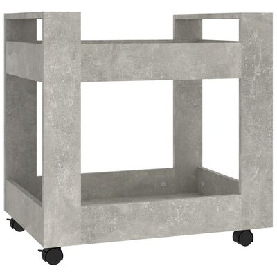 vidaXL Cărucior de birou, gri beton, 60x45x60 cm, lemn prelucrat