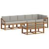 vidaXL Set de canapele de exterior 8 pcs Gri natural și deschis