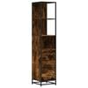 vidaXL Dulap de baie, stejar afumat, 35x37,5x166 cm, lemn prelucrat