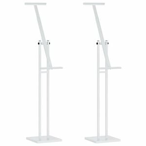 vidaXL Panouri pentru T&acirc;rguri 2 pcs Alb 26,5 x 26,5 x 150 cm Oțel