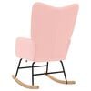 vidaXL Scaun balansoar Roz Țesătura Sherpa