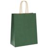 vidaXL Pungi de h&acirc;rtie 50 buc cu m&acirc;nere verde 18x8x22 cm