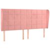 vidaXL Tăblie de pat cu aripioare, roz, 163x23x118/128 cm, catifea