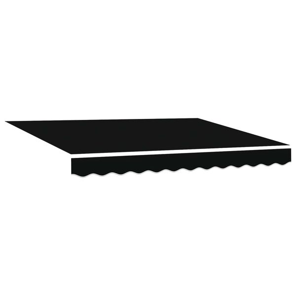 vidaXL Cortina Retractabilă Negru 350 x 250 cm Poliester și oțel