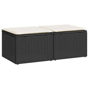 vidaXL Set mobilier de grădină cu perne, 2 piese poliratan/lemn acacia