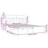 vidaXL Cadru de pat metalic cu tăblie, alb, 180x200 cm